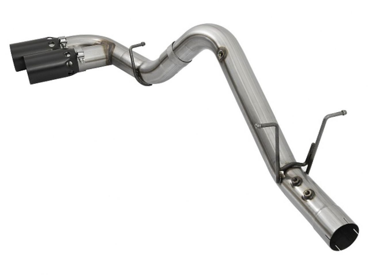 aFe Rebel XD Series 4in 409 Stainless Steel DPF-Back Exhaust w/Dual Black