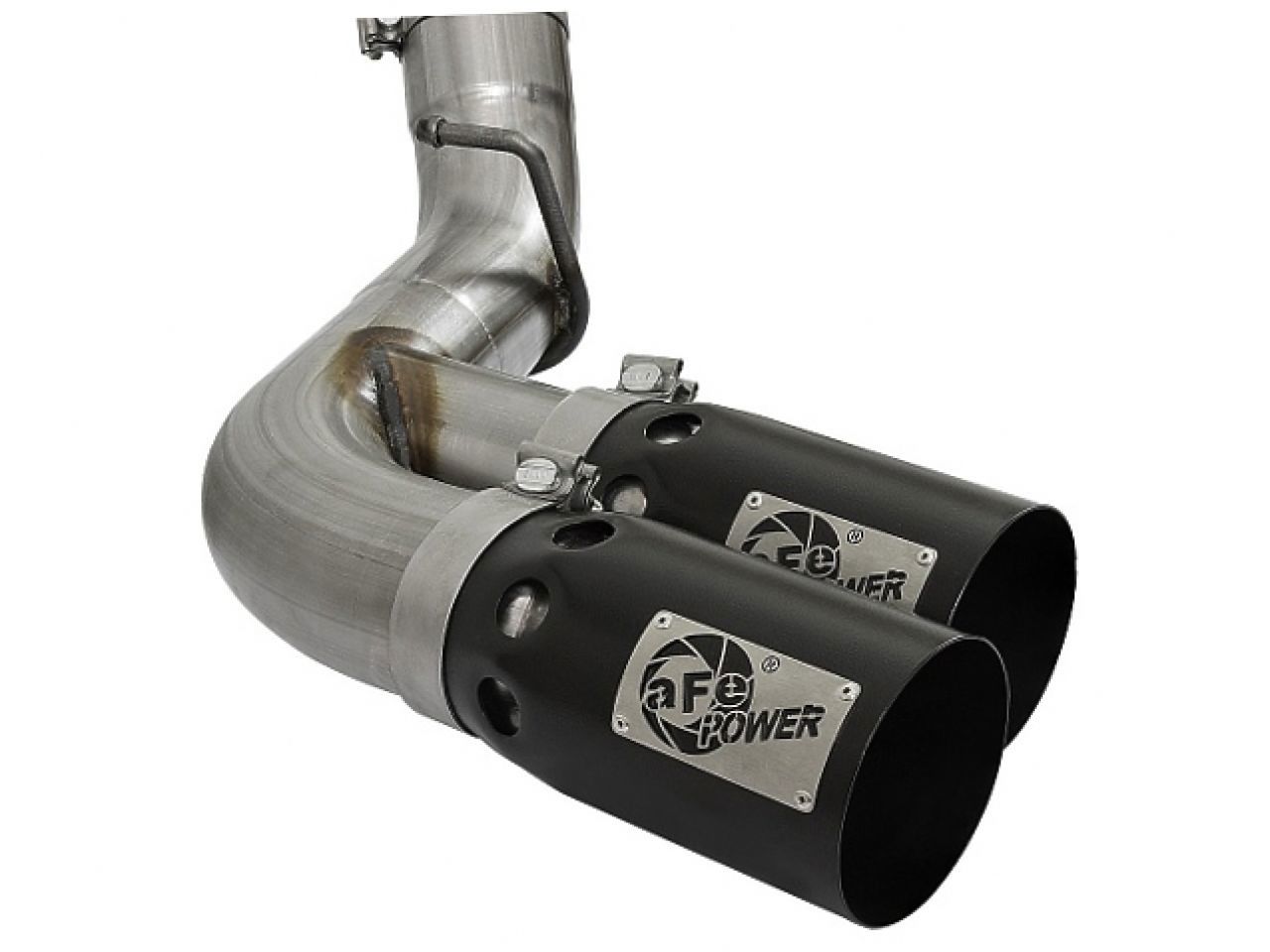 aFe Rebel XD Series 4in 409 Stainless Steel DPF-Back Exhaust w/Dual Black