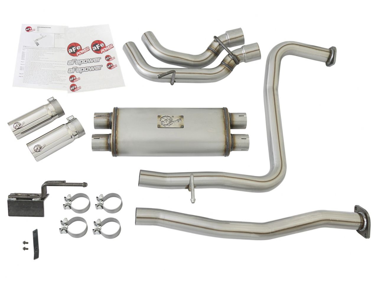 aFe Rebel Series 2-1/2" Cat-Back Exhaust System w/ Polished Tip Nissan