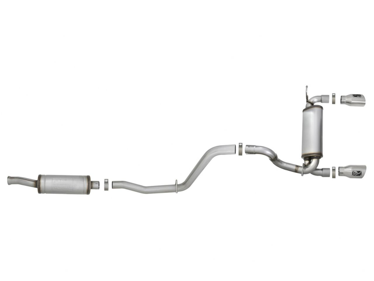 aFe Cat-Back Exhaust System, Rebel Series, 2.5in 409 Stainless Steel