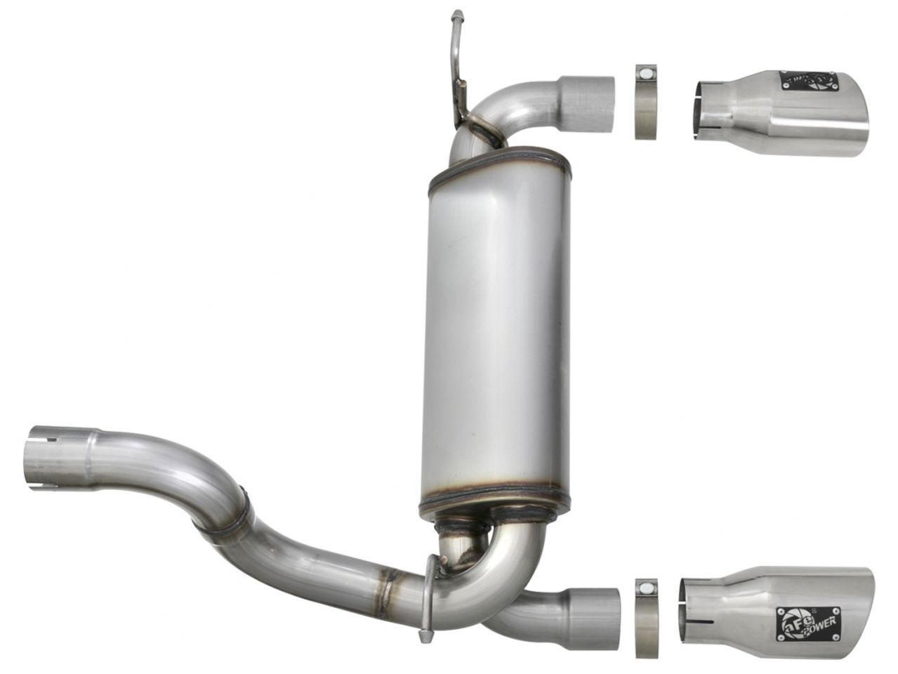 aFe Axle-Back Exhaust System, Rebel Series 2.5in, 409 Stainless Steel