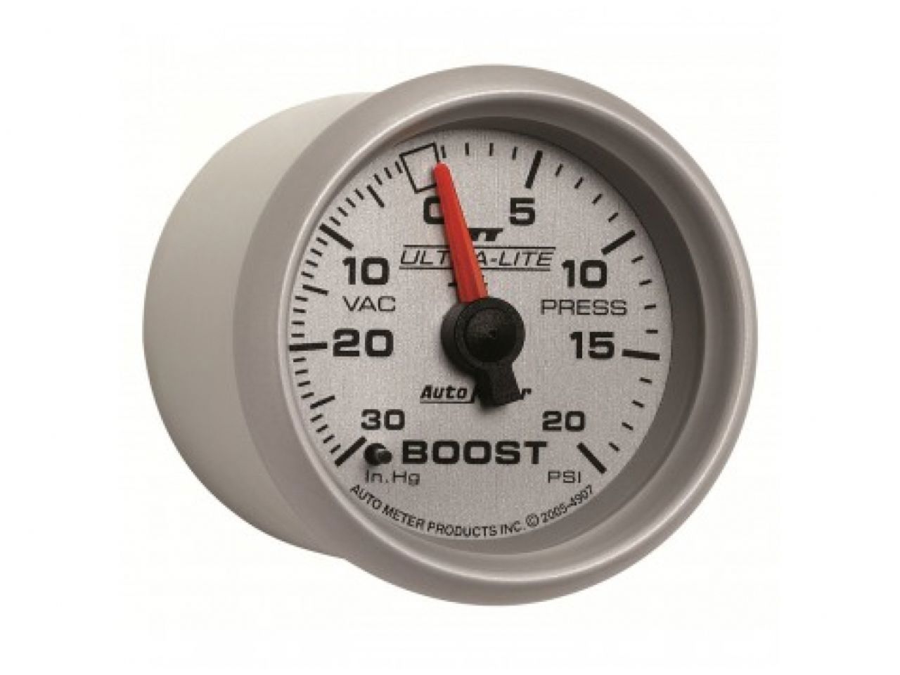 Autometer Gauge, Vac/Boost, 2 1/16", 30INHG-20Psi, Mechanical, Ultra-Lite II