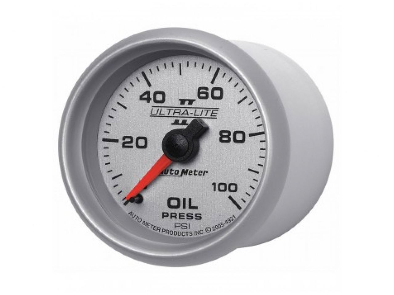 Autometer Gauge, Oil Pressure, 2 1/16", 100Psi, Mechanical, Ultra-Lite II