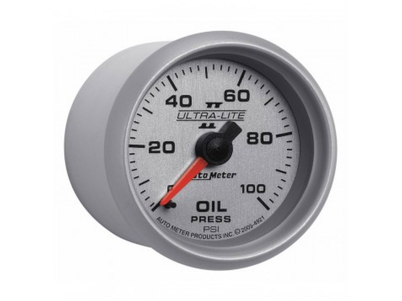 Autometer Gauge, Oil Pressure, 2 1/16", 100Psi, Mechanical, Ultra-Lite II