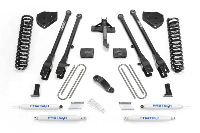 Fabtech 2017 Ford F450/F550 4WD Diesel 6in 4 Link System w/Perf. Shocks K2284 Main Image