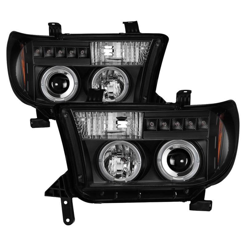 Spyder Toyota Tundra 07-133 Projector Headlights LED Halo LED Blk PRO-YD-TTU07-HL-BK 5012029 Main Image