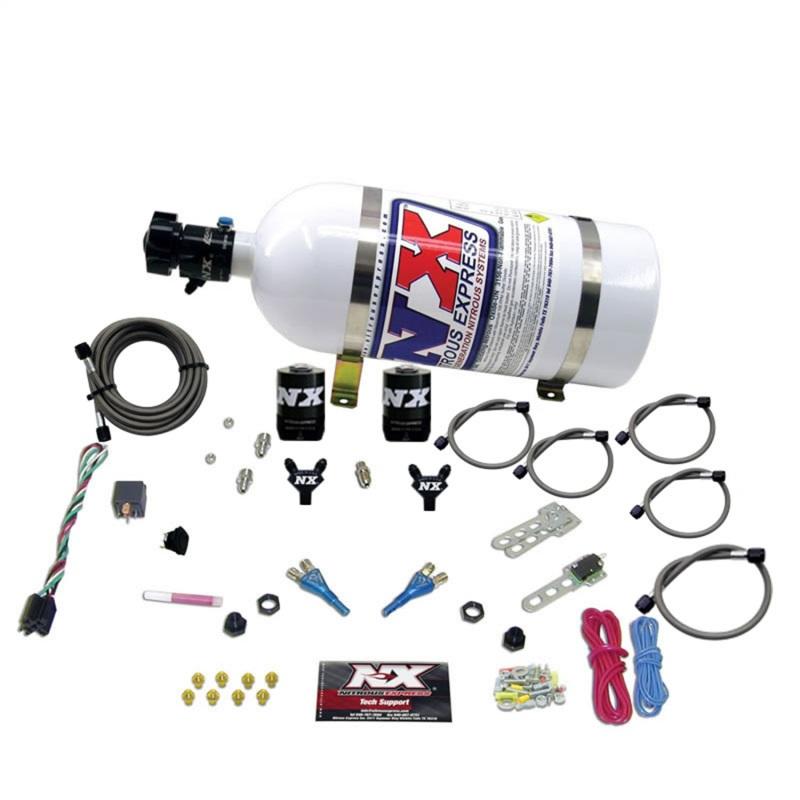 Nitrous Express Ford EFI Dual Nozzle Nitrous Kit (100-300HP) w/10lb Bottle 20115-10 Main Image