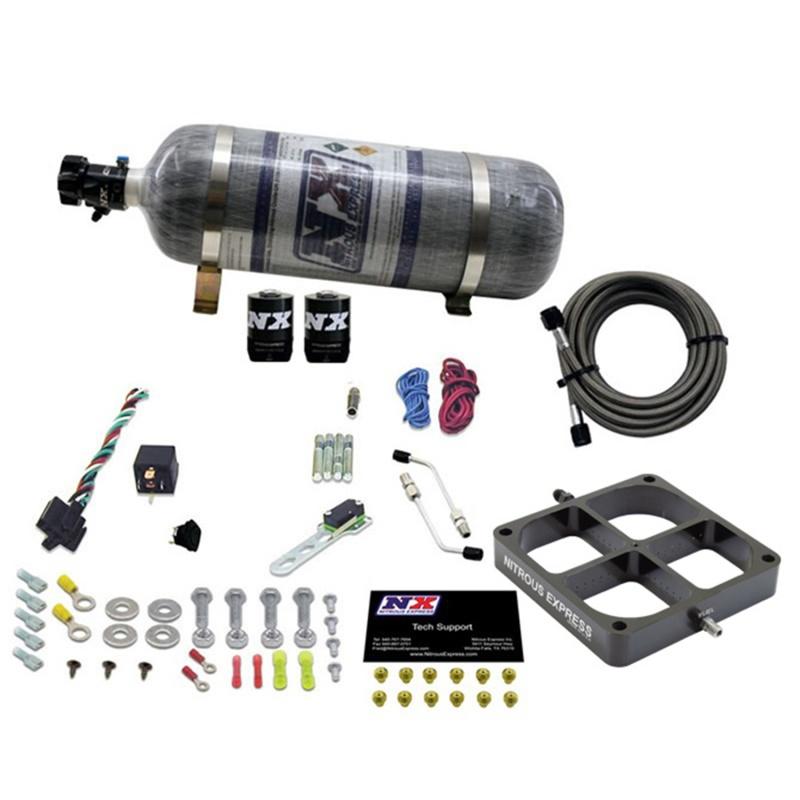 Nitrous Express Single Entry Crossbar 8500 Based Throttle Body Nitrous Kit w/12lb Composite Bottle 63980-12 Main Image