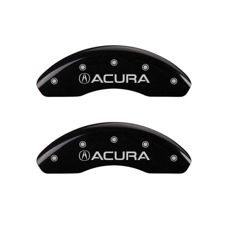 MGP 4 Caliper Covers Engraved Front Acura Rear RDX Black Finish Silver Char 2016 Acura RDX 39022SRDXBK Main Image