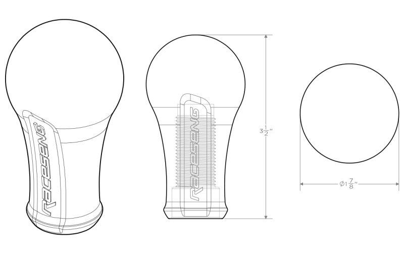 Raceseng PolyTi Shift Knob Mini R50 / R52 / R53 Adapter - Spitfire 0883SF-081203