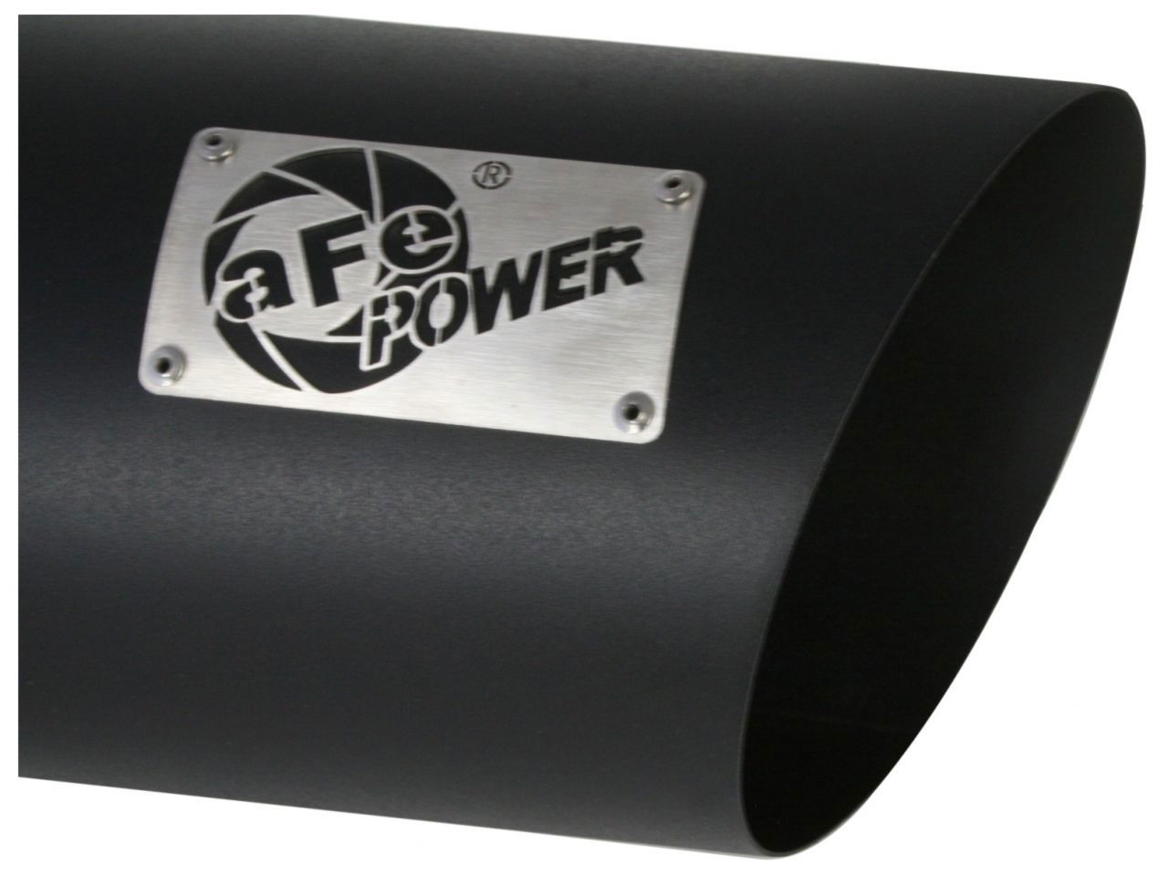 aFe MACH Force-Xp 4in 409 Stainless Steel Exhaust Tip Driver-Side Black