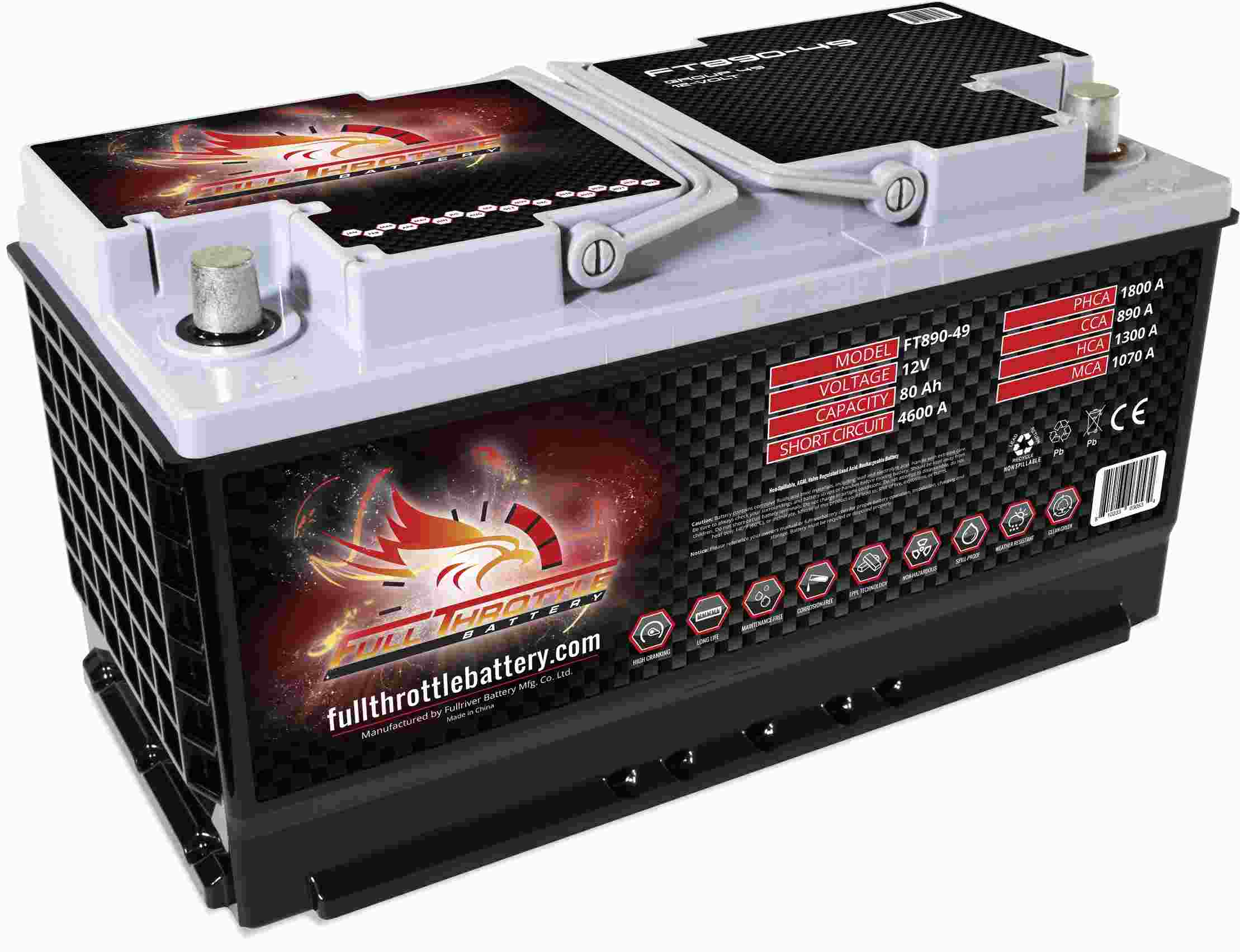 fullriver battery vehicle battery  frsport ft890-49