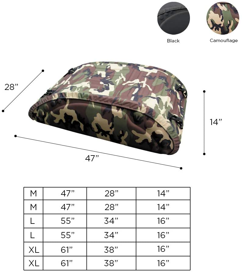 3D MAXpider 47in L x 28in W x 14in H Medium 3D Foldable Roof Bag W/ Tie-Down System - Camouflage B07H6ZXTMR