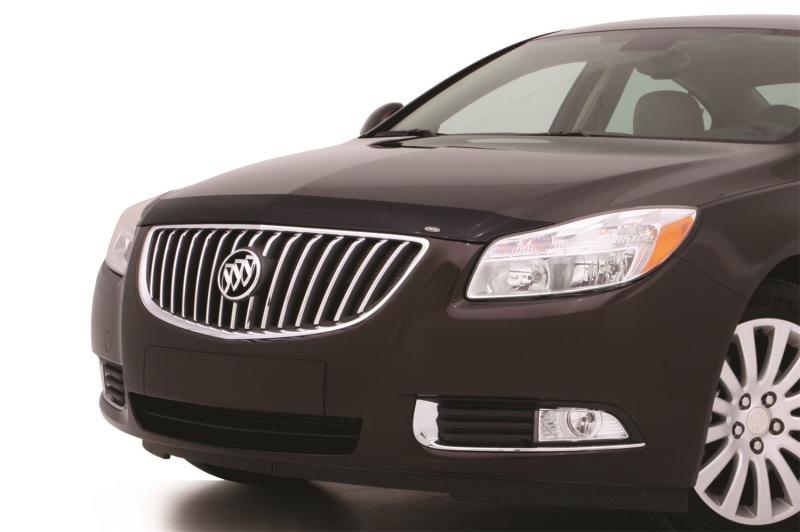 AVS 11-13 Buick Regal (Grille Fascia Mount) Aeroskin Low Profile Acrylic Hood Shield - Smoke 322055 Main Image