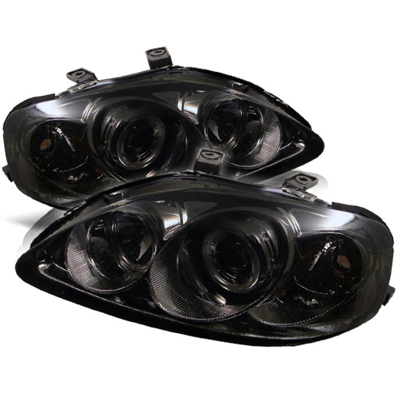 Spyder Honda Civic 99-00 Projector Headlights LED Halo Smoke High H1 Low H1 PRO-YD-HC99-AM-SMC 5010957 Main Image