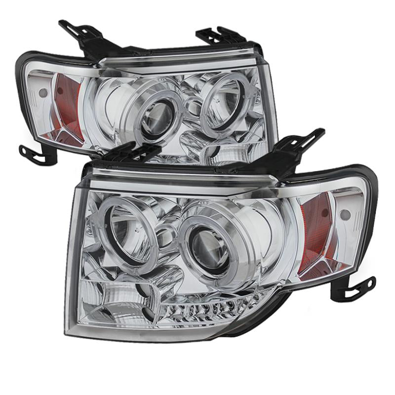 Spyder Ford Escape 08-12 Projector Headlights Halogen Model Only - DRL Chrome PRO-YD-FES08-DRL-C 5074232 Main Image