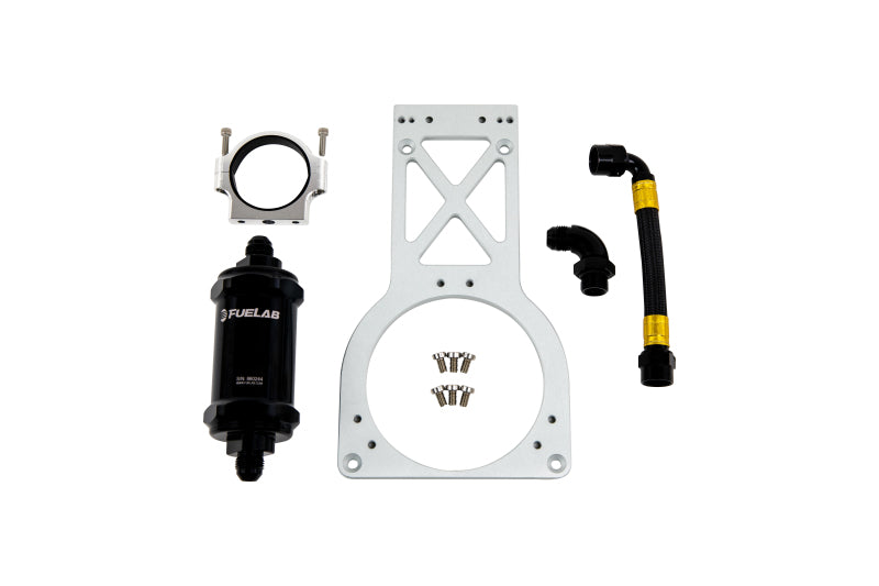 Fuelab Fuel Surge Upgrade Filter Kit (Bracket/Hardware/Hose Assembly/90 Degree Fitting) - 235mm 23903