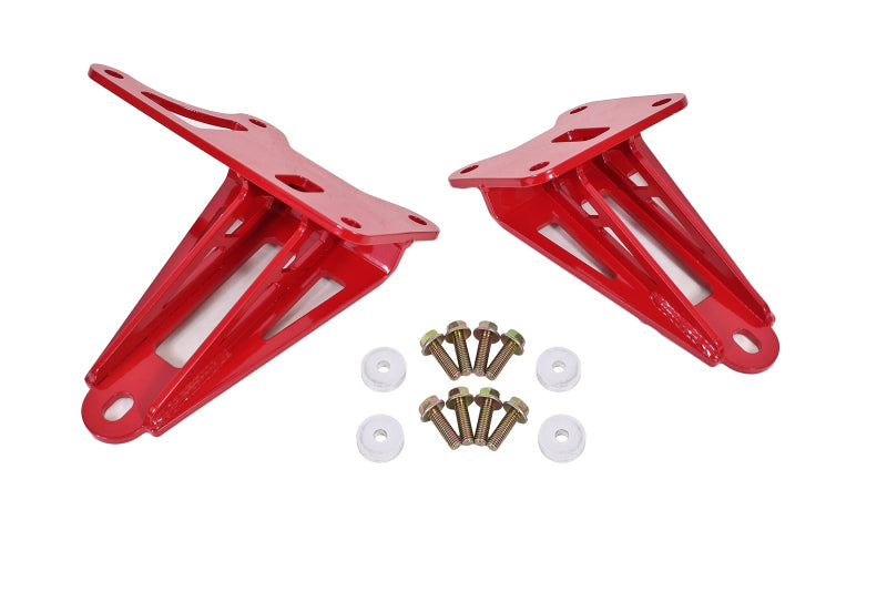 BMR 11-17 S197 Mustang Motor Mount Brackets - Red MM008R