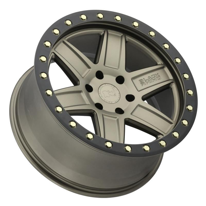 Black Rhino Attica 17x9.0 6x139.7 ET-18 CB 112.1 Matte Bronze w/Black Lip Edge & Brass Bolts Wheel 1790ATA-86140Z12 Main Image