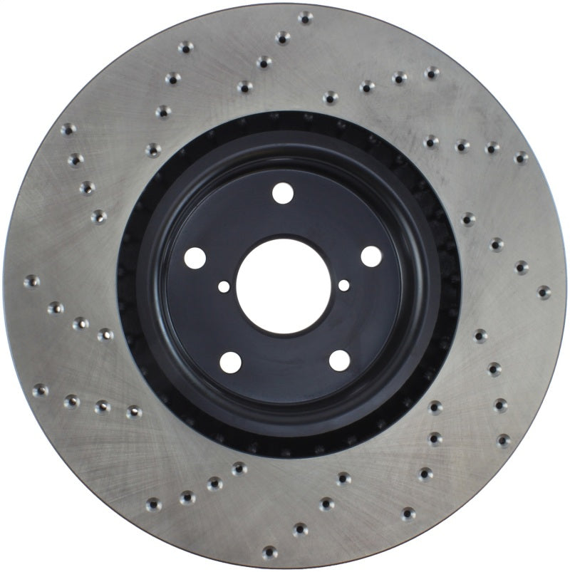 StopTech Sport Cross Drilled Brake Rotor; Front Left