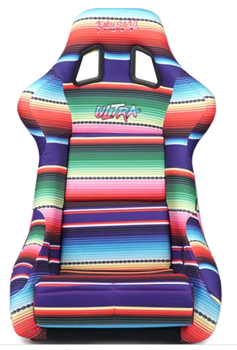 NRG FRP Bucket Seat PRISMA Serepi Edition W/ Red Pearlized Back Mexi-Cali Blanket Print - Large FRP-302-MEXICALI