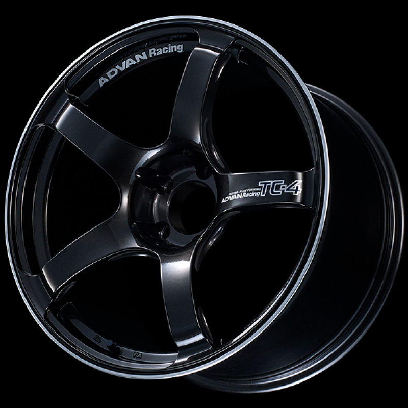 Advan TC4 18x9 +25 5-114.3 Racing Black Gunmetallic and Ring Wheel YAD8I25EBGR