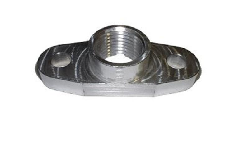 Torque Solution Billet Oil Drain Flange: Universal T3/T4 & PTE Turbos TS-UNI-004 Main Image