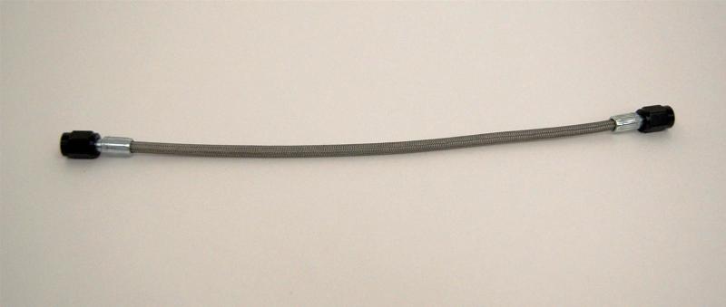 Fragola -2AN Brake Line w/ -3AN Black Alum. Nuts 10in 290010-BL