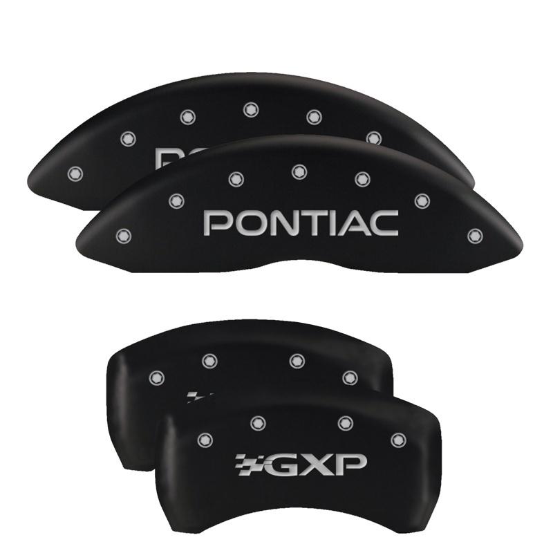 MGP 4 Caliper Covers Engraved Front & Rear MGP Black finish silver ch 17210SMGPBK Main Image