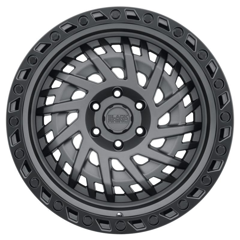 Black Rhino Shredder 17x9.0 5x127 ET-18 CB 71.6 Matte Gunmetal w/Black Lip Edge Wheel 1790SHD-85127G71 Main Image