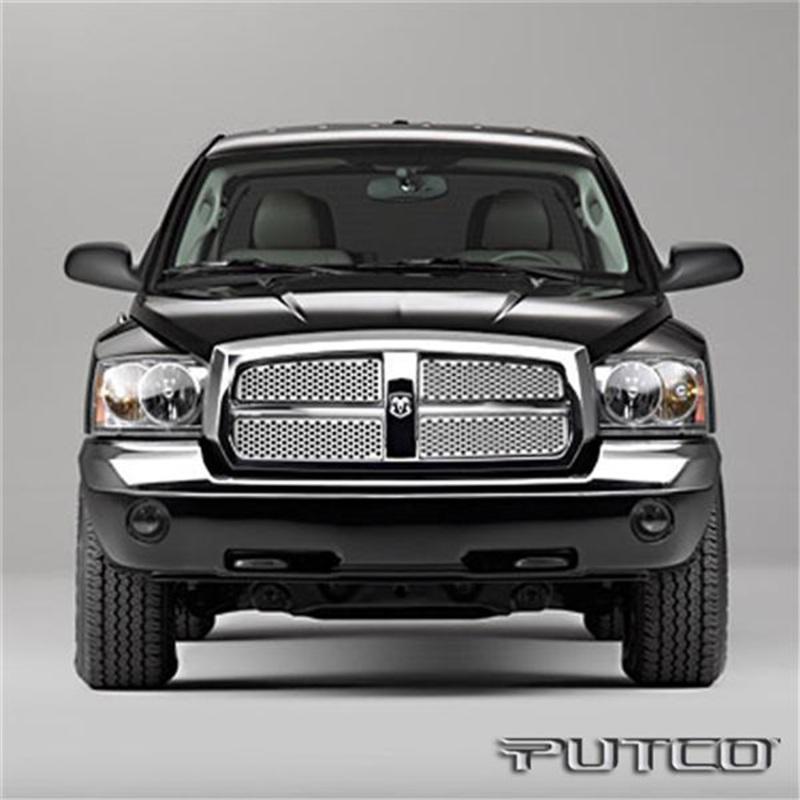 Putco 05-07 Dodge Dakota Punch Stainless Steel Grilles 84144 Main Image