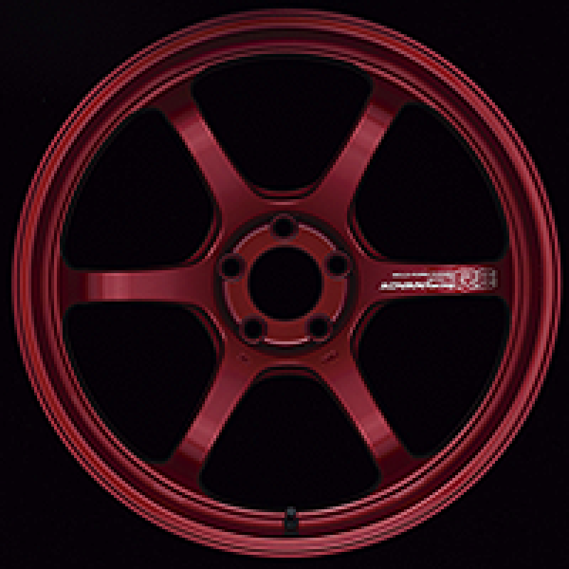 Advan R6 18x8.0 +45 5-100 Racing Candy Red Wheel YA68G45DCR