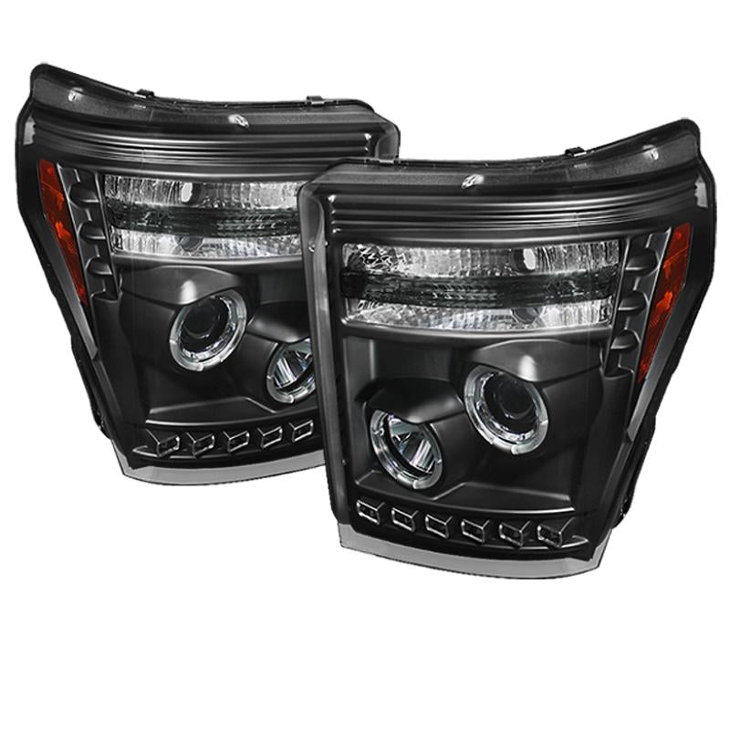 Spyder Ford Super Duty 11-15 Projector Headlights CCFL Halo DRL Blk Low 9006 PRO-YD-FS11-CCFL-BK 5071729 Main Image