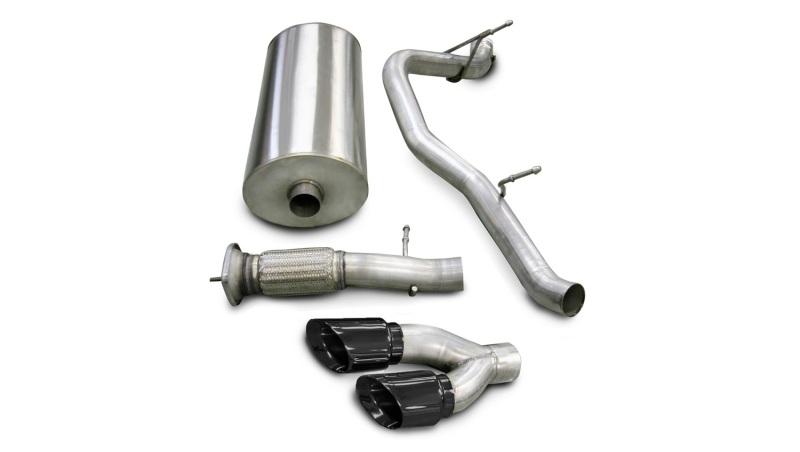 Corsa 07-10 Cadillac Escalade 6.2L V8 Black Sport Cat-Back Exhaust 14202BLK Main Image