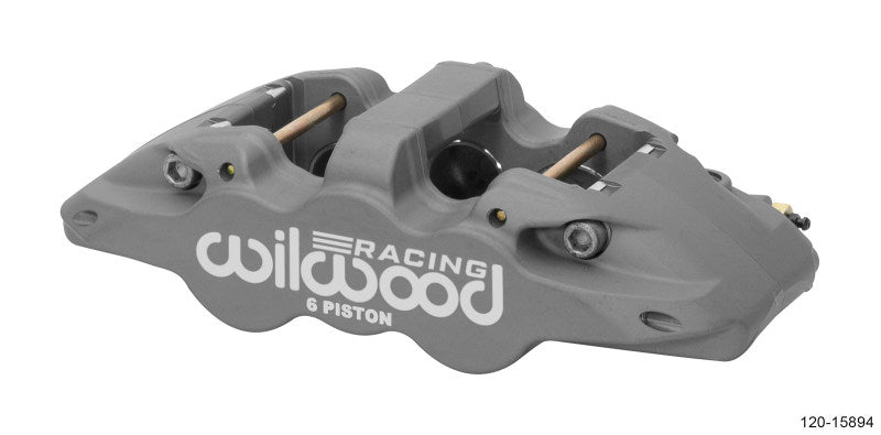 Wilwood Caliper-Aero6-L/H - Black Anodize (.80 Thk Pad) 1.75/1.38/1.38in Pistons .810in Disc 120-15894