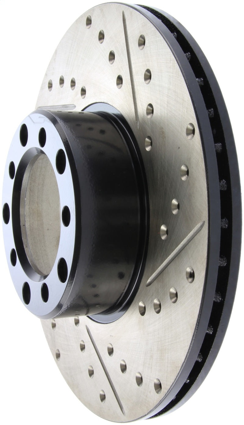 StopTech Sport Drilled/Slotted Brake Rotor; Front Left