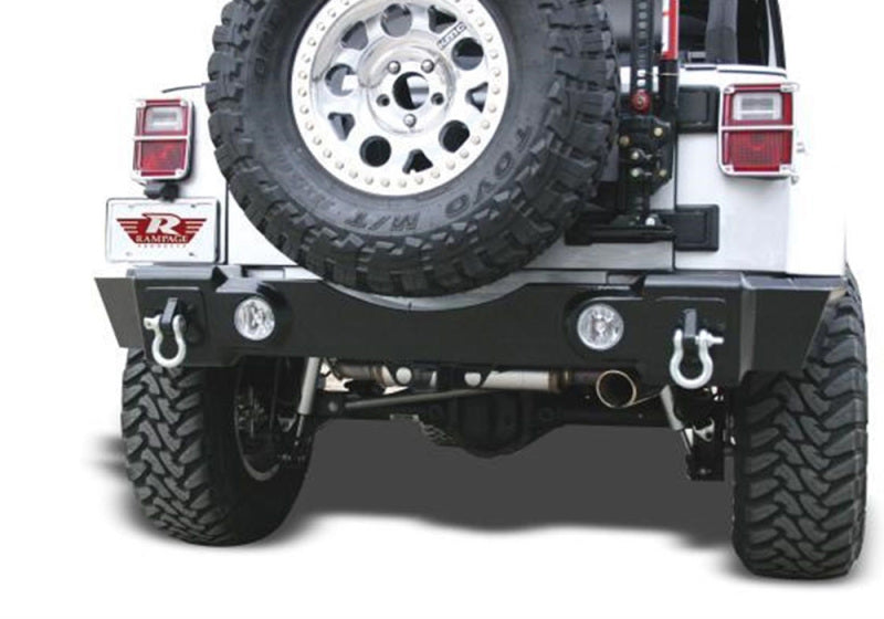 Rampage 2007-2018 Jeep Wrangler(JK) Recovery Bumper Rear - Black 86605