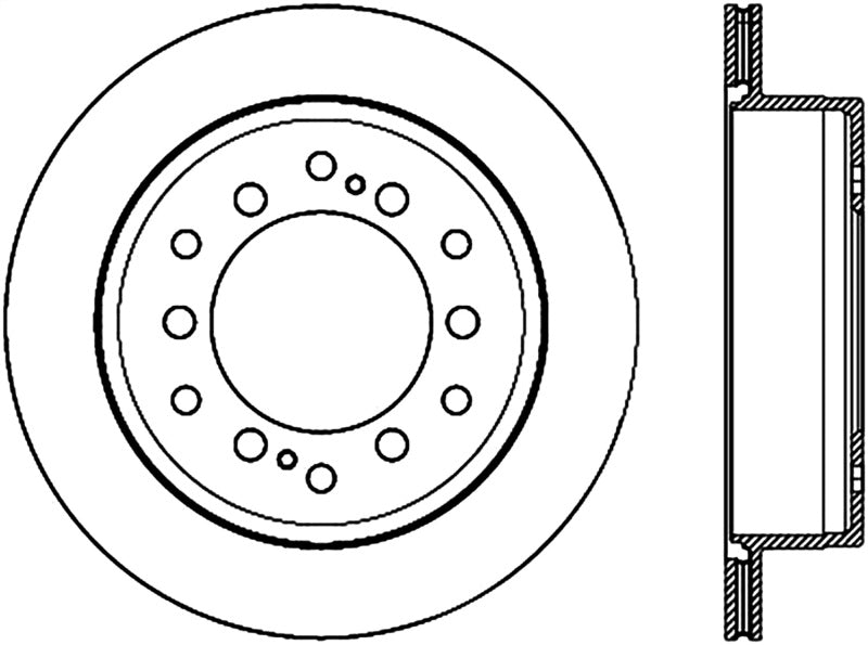 StopTech Sport Cryo Drilled/Slotted Brake Rotor; Rear Right