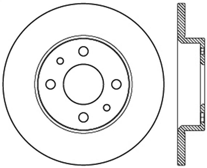 Stoptech Premium Cryo Rear Brake Rotor 12-14 Fiat 500 120.04001CRY