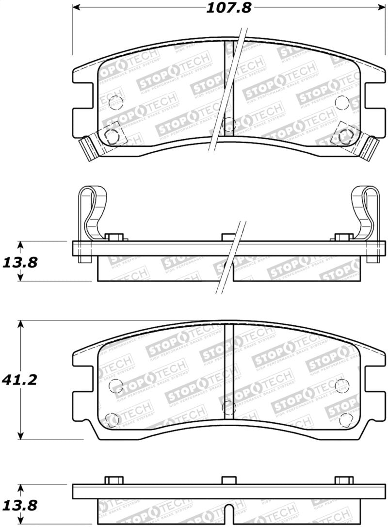 StopTech Street Brake Pads 308.07140 Main Image