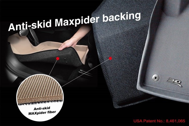 3D MAXpider 2006-2011 Honda Civic Coupe Classic 2nd Row Floormats - Black L1HD03622209