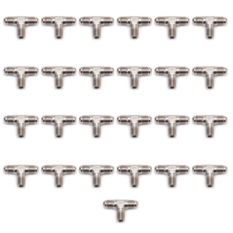 Russell Performance -3 AN to 1/8in NPT Flare to Pipe Tee Fitting (25 pcs.) 661069 Main Image