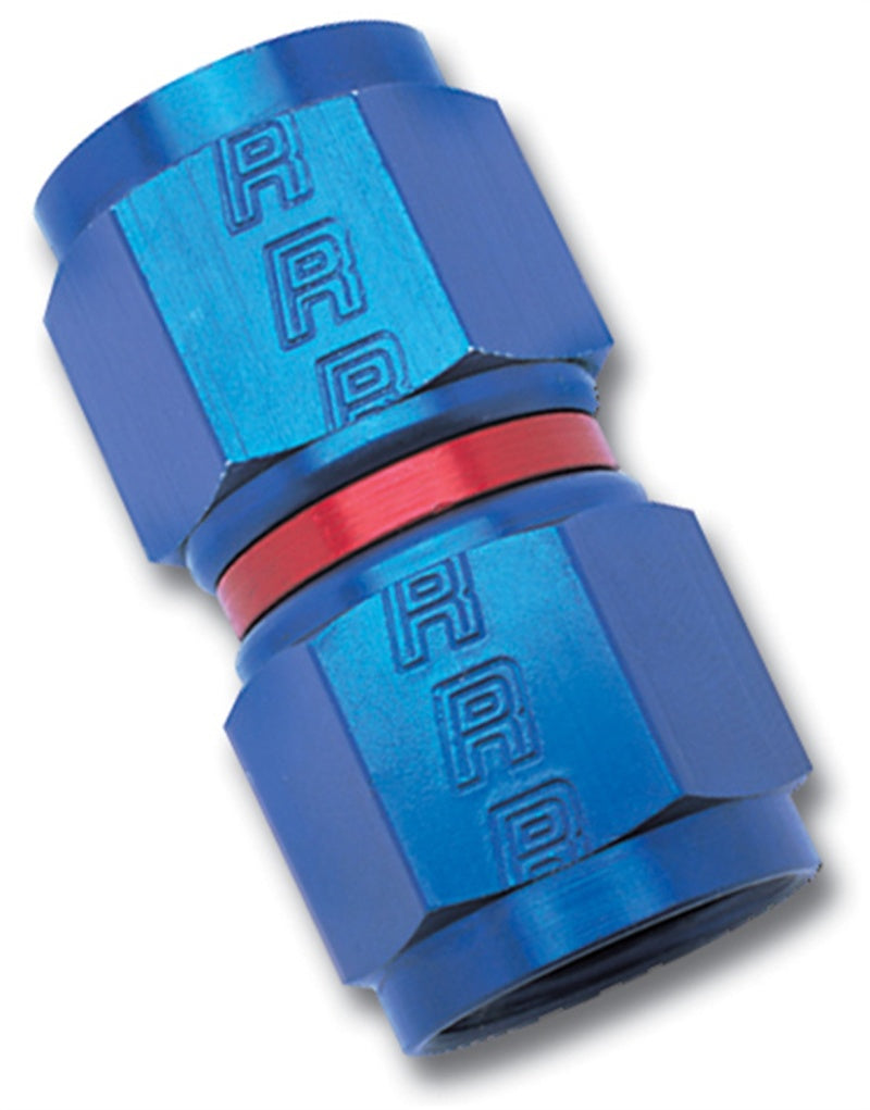 Russell -4 AN Straight Swivel Coupler (Red/Blue Finish)