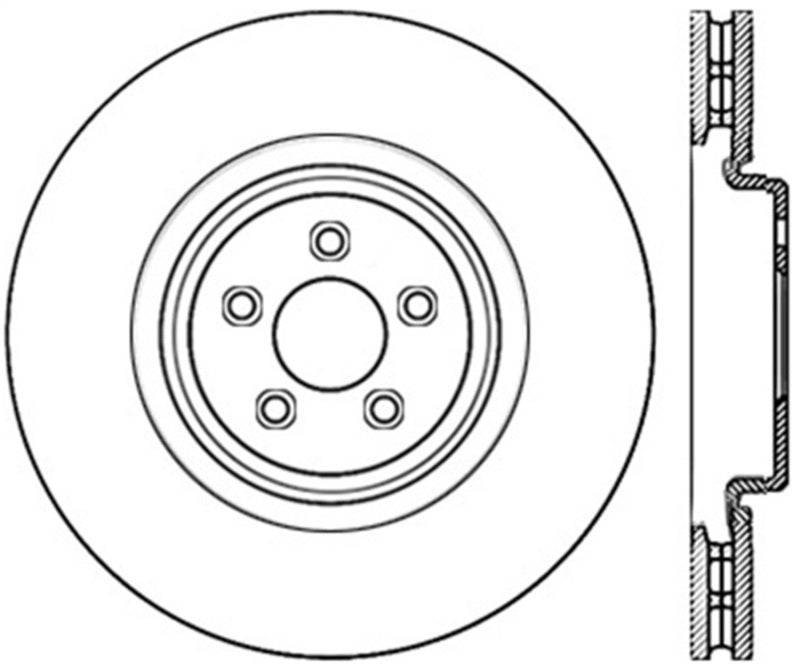 StopTech Sport Cryo Cross Drilled Brake Rotor; Front Right