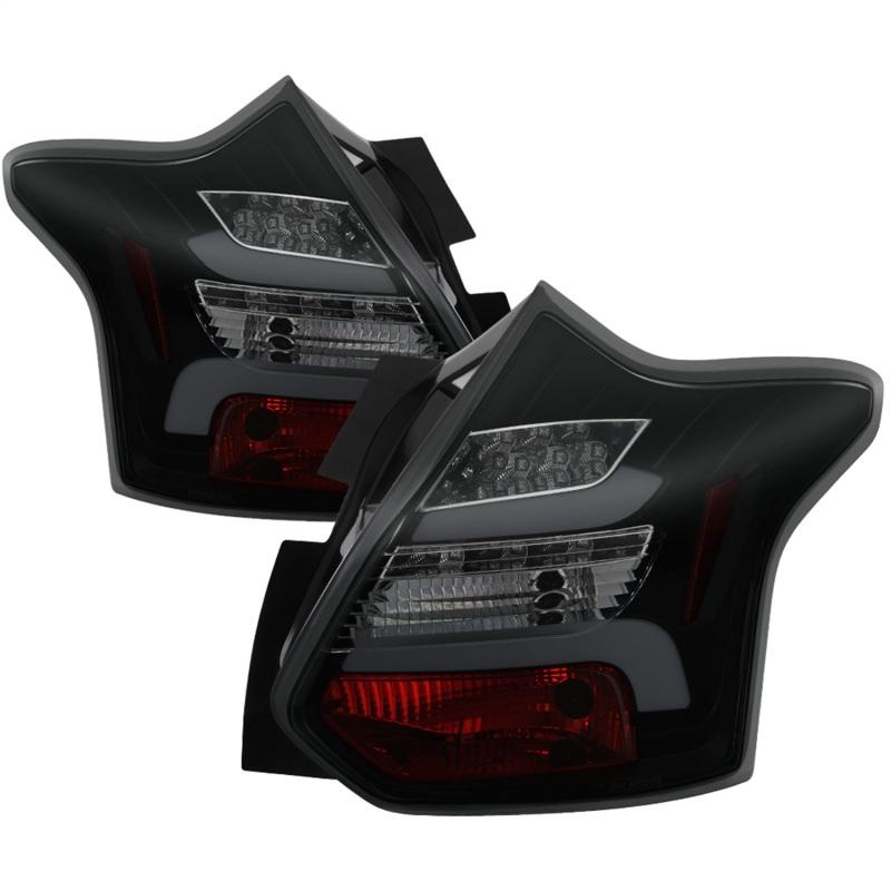 Spyder 12-14 Ford Focus 5DR LED Tail Lights - Black Smoke (ALT-YD-FF12-LED-BSM) 5085146 Main Image