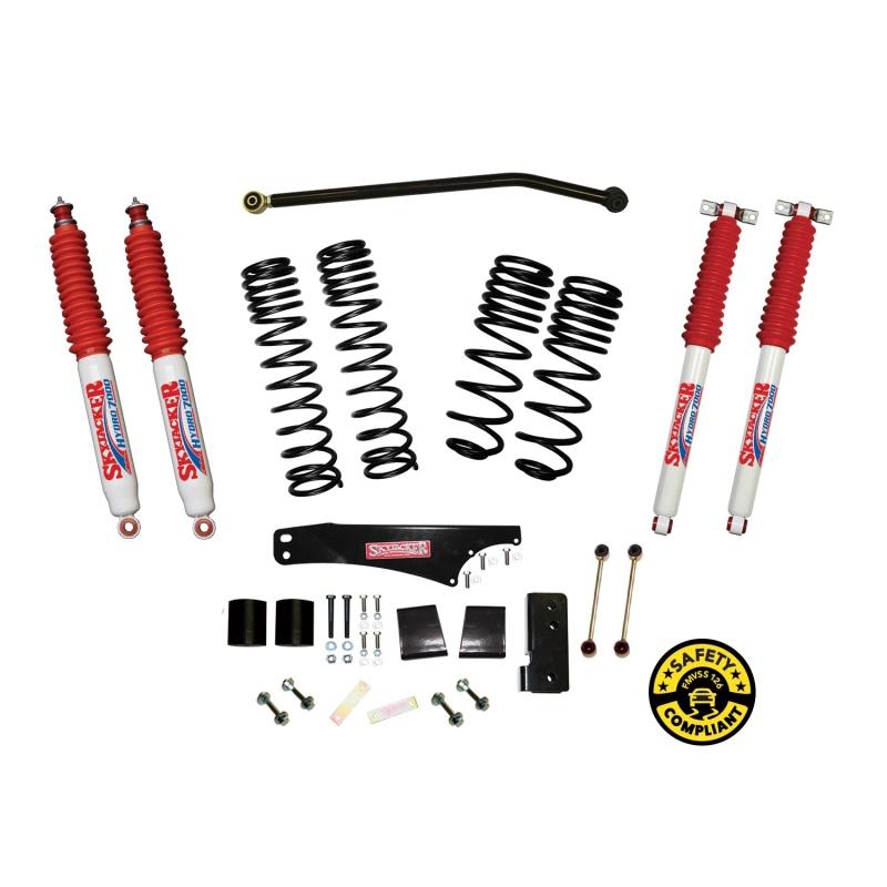 Skyjacker 07-18 Jeep Wrangler JK 2 Door 2WD/4WD Long Travel 3.5in-4in Lift Kit w/Hydro 7000 Shocks JK35BPHLT Main Image