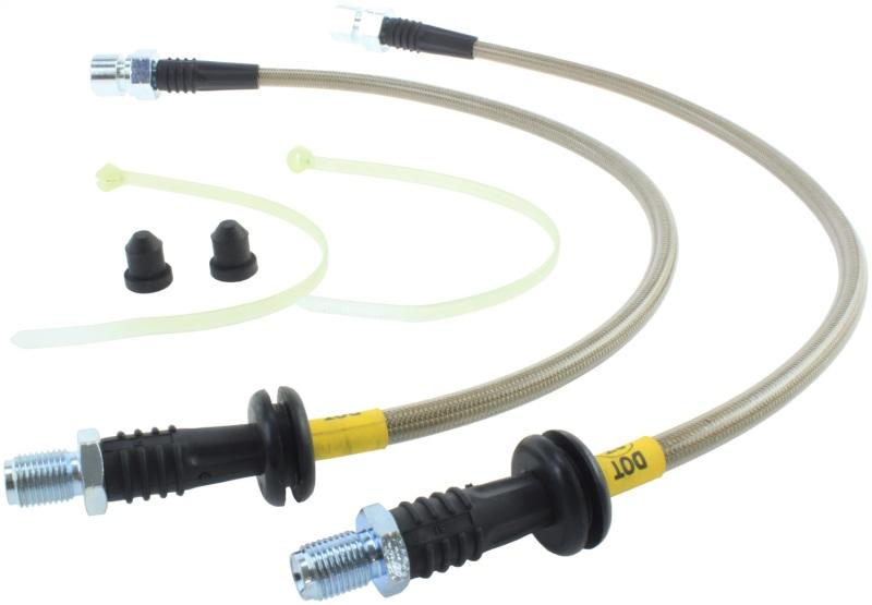 StopTech 92-95 Porsche 968 Exc Sport Brake Package Front Stainless Steel Brake Line Kit 950.37005 Main Image