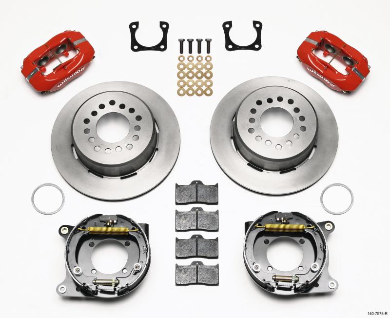 Wilwood Forged Dynalite P/S Park Brake Kit Red Chevy 12 Bolt-Spec 3.15in Brng 140-7578-R Main Image