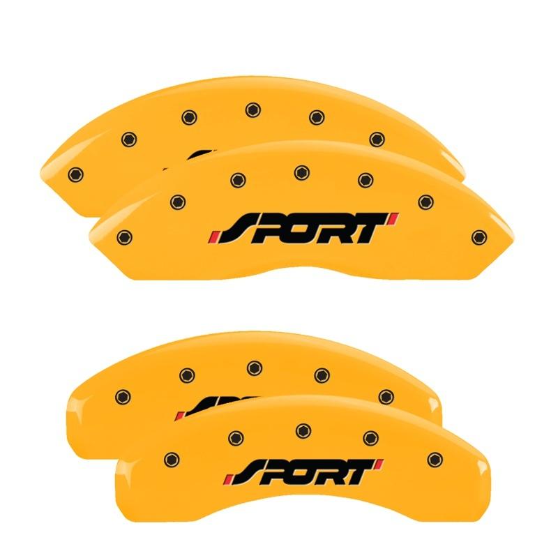 MGP 4 Caliper Covers Engraved Front & Rear Oval logo/Ford Yellow finish black ch 10119SFRDYL Main Image