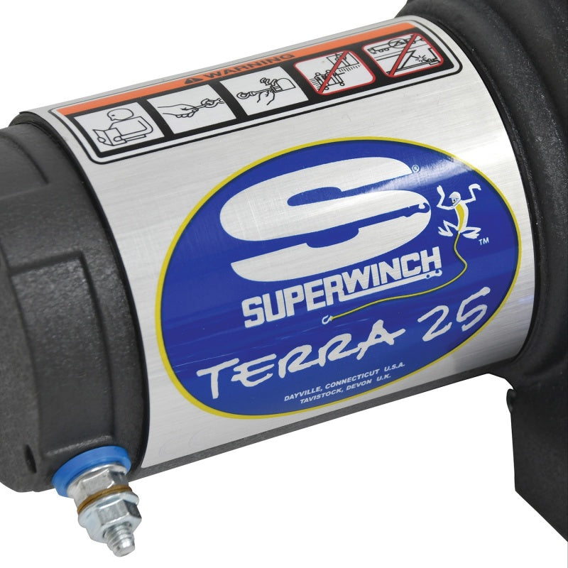 Superwinch 2500 LBS 12 VDC 3/16in x 50ft Synthetic Rope Terra 25SR Winch 1125230